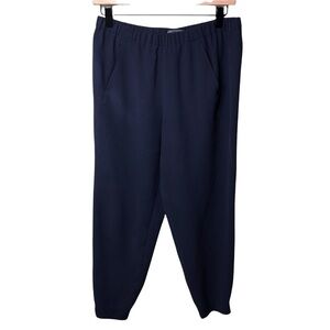 Vince Cropped Tapered Leg Trousers Slouchy Navy Blue Size Small VX19420799